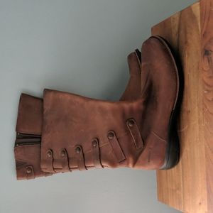 Merrell chestnut leather calf height boots sz10